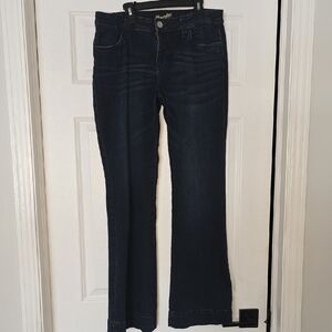 WRANGLER Women'@ Indigo Flare  Trouser Jeans Size 9/10
